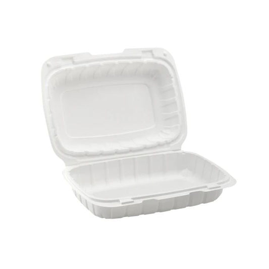 PW206 | 9X6X2.5 White Hinged Container