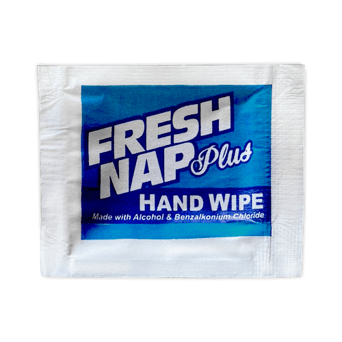 Fresh Nap Plus Antiseptic Hand Wipe 7"X4" w/ Alcohol & BZK, 1000